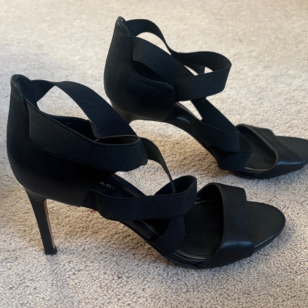 Elie Tahari  Black Strappy Heels